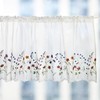 yurlisa KFL027 Sheer Embroidery Pastoral Style Cafe Curtain Kitchen Curtain
