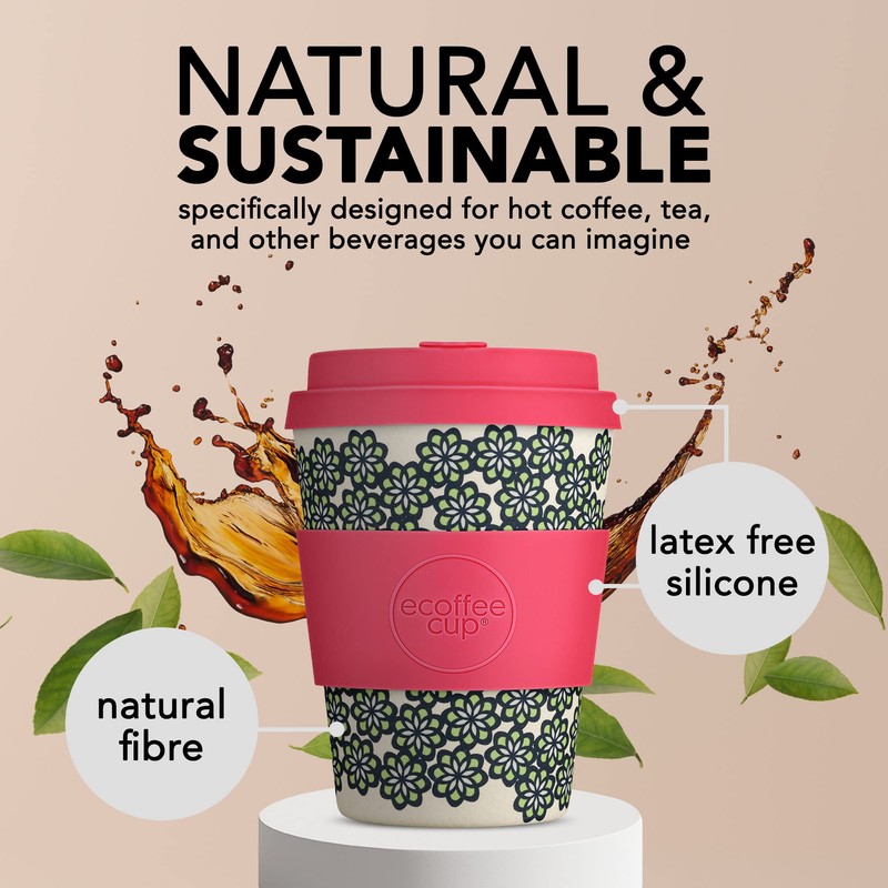 Ecoffee Cup: Like, Totally! with Pink Silicone 12oz