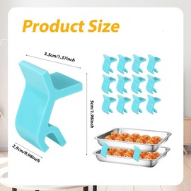 12pcs Baking Sheet Stackers, Space-Saving Tray Stackers, Baking Sheet Organizer, Reusable Trays Stacking Holder for Baking Sheets, Cookie Trays for Baking Suitable for Home or Restaurant Kitchen(Blue)