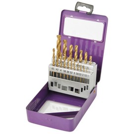 GREATTOOL 鉄工用ドリル刃セット チタンコーティング 19本組