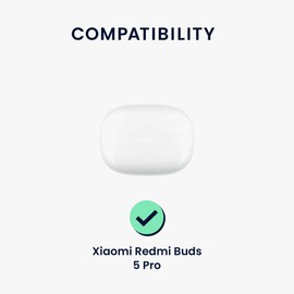 kwmobile Case Compatible with Xiaomi Redmi Buds 5 Pro Case - Silicone Cover Holder for Earbuds - Black
