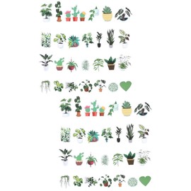 Gadpiparty 2sets Planner Sticker Pack Plant Stickers for Notebook Computer Luggage Motorcycle Unique Decor for 50pcs*2