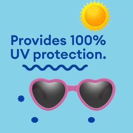 NiaWa Heart Shaped Baby Polarized Sunglasses with Adjustable Strap - for Newborns and Infants (0-24 Months) (Matte Purple/Grey Mirrored)