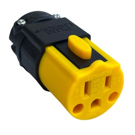 PlugLocker Locking Extension Cord Connector Replacement End - 15A, 125V - No More Accidental Disconnections, Indoor/Outdoor Use, Impact-Resistant (1)
