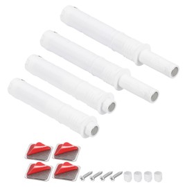 sourcing map 4 Pcs Magnetic Push Latches for Cabinet Door, 2.87x0.4 Inch Push to Open Door Latch Cabinet Hardware, Hidden Door Release Drawer Pull on Closet Touch, Plastic White 73x10mm