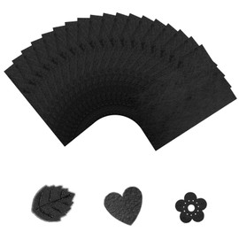 CIATBYYJ Pack of 10 DIY Craft Felt, Black Felt for Crafts, Hand-Operated Felt Fabric, Felt Sheets for Crafts, for DIY Decorations and Children's Party (20 x 30 cm)