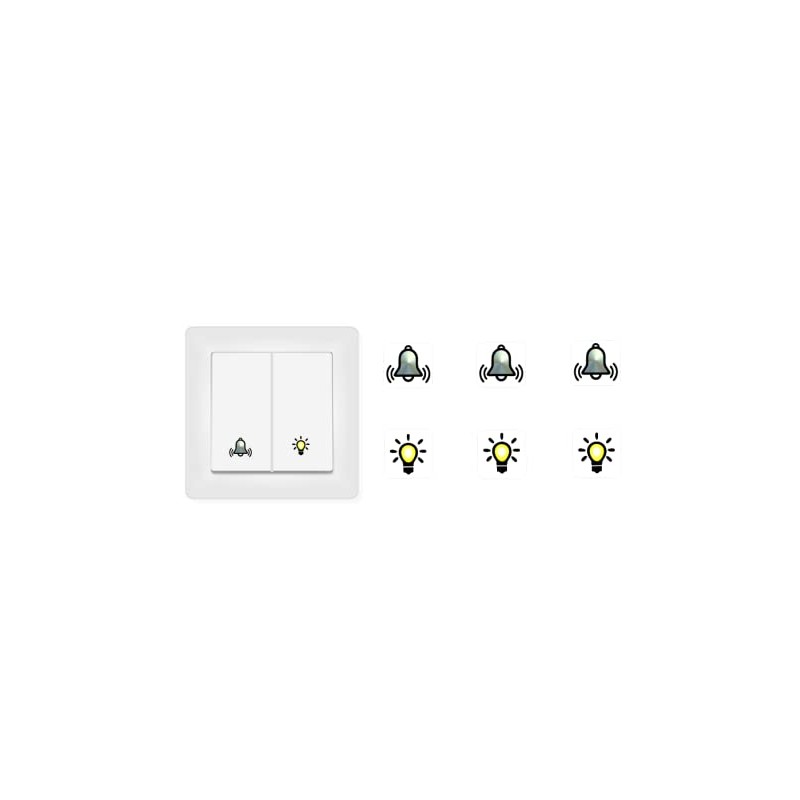Pack of 6 Switch Stickers, Bells Stickers and Light Stickers,