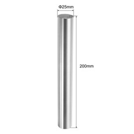 sourcing map Linear Motion Rod Shaft Guide 25mm x 200mm (0.984" x 7.87") Hardened Chrome Plated Steel Linear Rail Rod for 3D Printer, CNC Machine