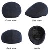 Comilaka Men's Flat Cap Barret Cap Gatsby Peaked Cap Adjustable