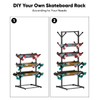 Tuohours Skateboard Racks Floor Stand Holder, Freestanding 5-Tier Skateboard Storage