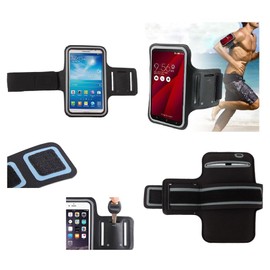 DFV mobile - Armbandtasche Sport Armband Berufsausrüstung Wasserabweisende aus Neopren Premium für Lenovo B - Schwarz