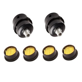 2Pcs 1/2"NPT Air Compressor Filters,20mm Thread Air Compressor Silencers with 4Pcs Extra Air Compressor Replacement Filter Elements