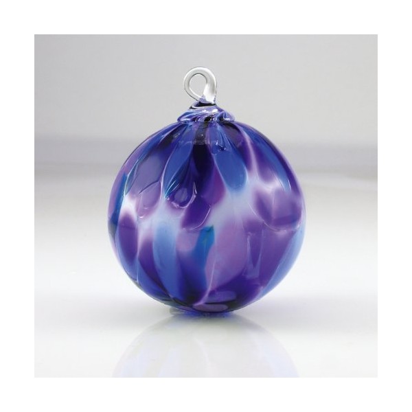 Glass Eye Studio Hand Blown Glass Ornament - Violet Chip