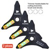 FUSIHWA 3-Set 10" x 3 Teeth Carbon Steel Brush Cutter