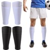 TOBWOLF 2 Pairs Soccer Shin Guard Socks, L Size, Breathable