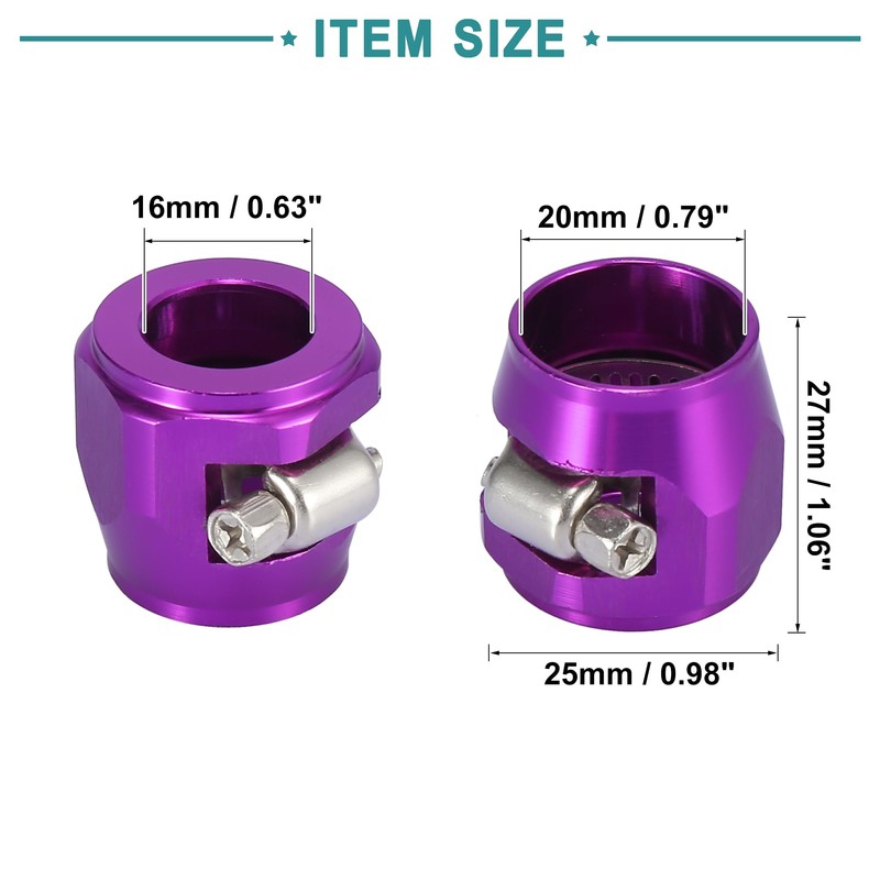 ACROPIX Car Hose Finisher Clamp Car Accessories Purple - Set