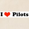 CafePress I Love Pilots Tote Bag Natural Canvas Tote Bag,