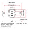 316 Stainless Steel Hinges Marine Grade 4 Pcs 3" x