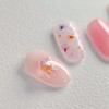 Fleur Handmade Nail Tips Fresh Flower Nails - Almond Short