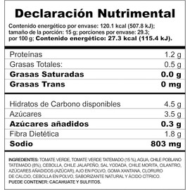 Herdez Salsa Tatemada y Martajada Verde 440 g