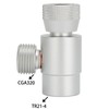 CO2 Refilling Adapter CGA320//TR21-4 Soda Valve Connector ASA Accessories Silver