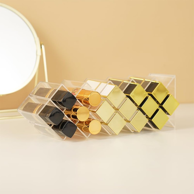 FLAGTOP Lipstick Holder Organizer 16 Spaces Acrylic Stackable Fish Shape
