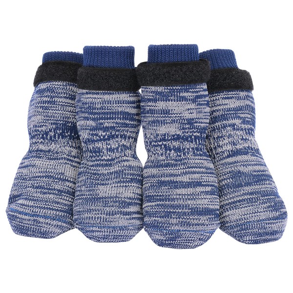 PETLOFT Non-Slip Dog Socks, Pack of 4 Indoor Non-Slip Dog