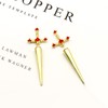 Gothic Sword Earrings - Black Retro Sword Stud Earrings with