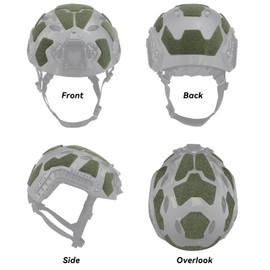 Qavctw 11pcs Tactical Helmet Velcro Set Helmets Magic Sticker DIY Kit for Quick High Cut Helmet Accessories (Green)