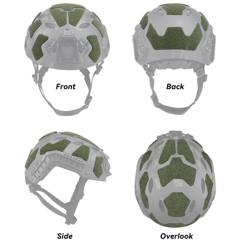 Qavctw 11pcs Tactical Helmet Velcro Set Helmets Magic Sticker DIY