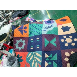 Unbranded 78x78" Quilted Picnic Blanket with Strap - Durable, Foldable for Family Outings