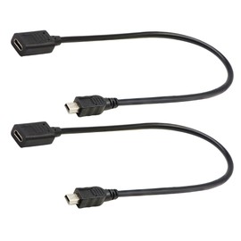 zdyCGTime 2-Pack USB 2.0 Type-C Female to USB Mini B Male Extension Cable, 30CM