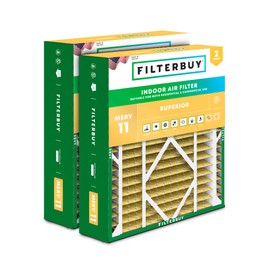 Filterbuy 21x24.5x5 Air Filter MERV 11 Allergen Defense (2-Pack), Pleated HVAC AC Furnace Air Filters Replacement for Rheem, Ruud, and Protech (Actual Size: 20.63 x 24.13 x 4.38 Inches)