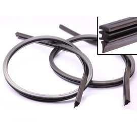 2 x 800 mm replacement rubber for windscreen wipers, 80 cm, wiper rubber, flat bar wipers