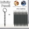 Everlasting Metal Inkless Pencil - Infinity Pencil,Bamboo Joint Design, Titanium