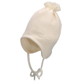 Sterntaler Girls Knitted Hat Bow Hat, ecru