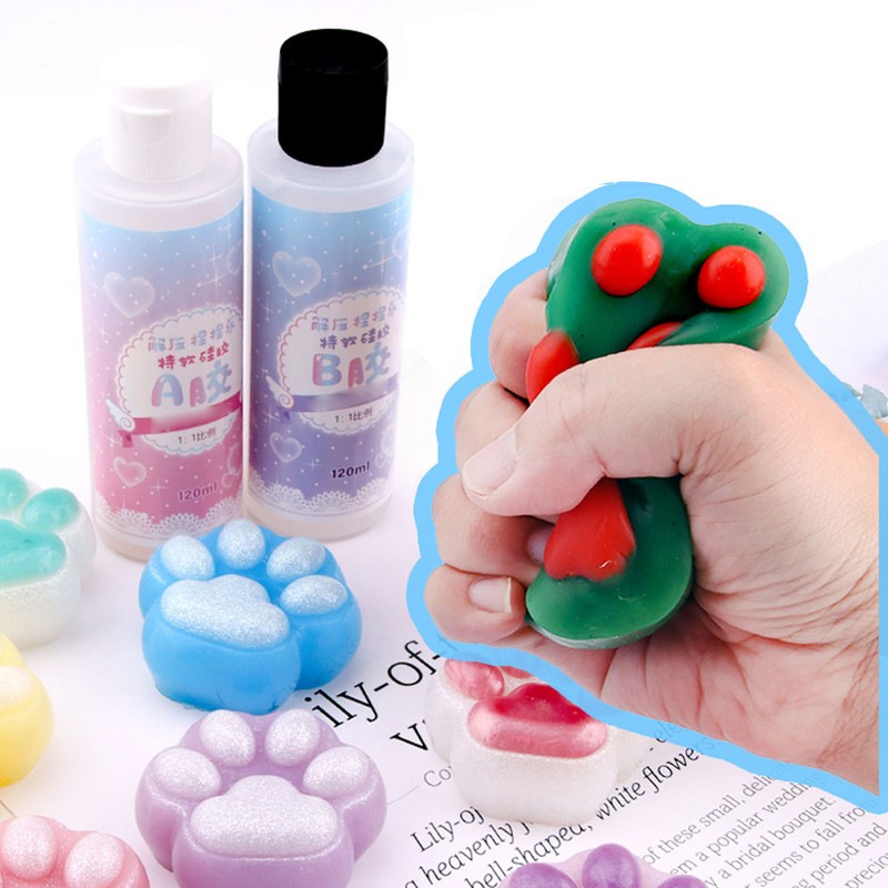 Liquid Translucent Silicone DIY Elasticity Kneaded Squeezed Clear Silicone Rubber