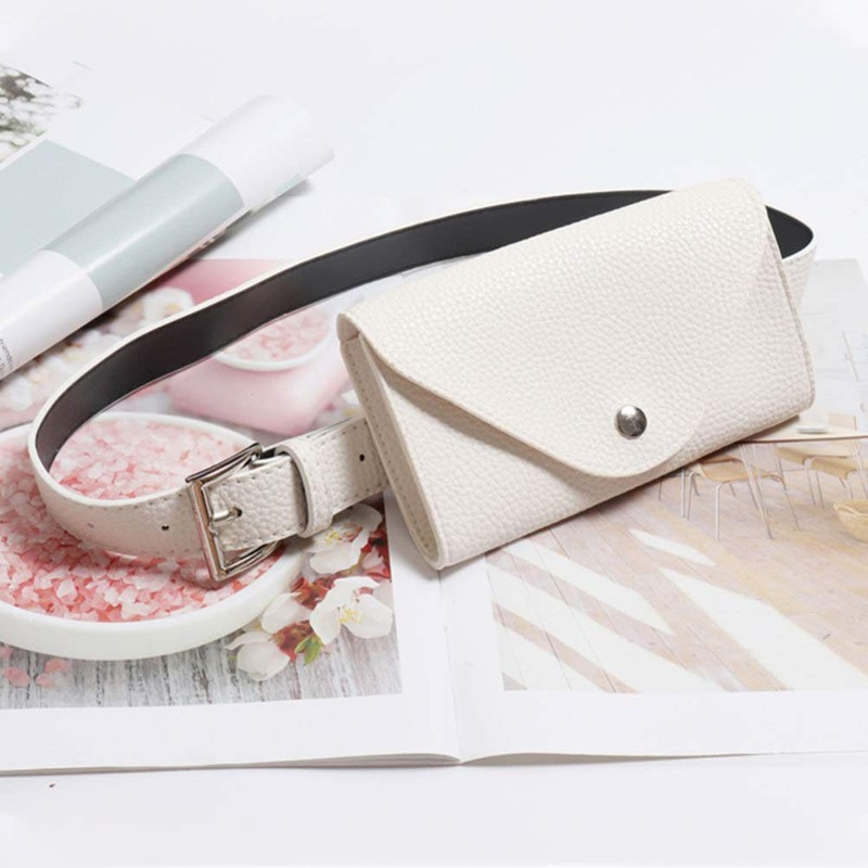 Lurrose Mini PU Belt Bag Beige Beige Size 1, beige