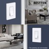 BESTTEN 30 Pack Screwless Decorator Wall Plate, USWP6 Snow White