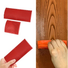 Wood Graining DIY Tool Set: Easy-to-Use Wood Pattern Brushing Roller for Embossed Wall Art, Wood Texture Painting, and Household Wall Room Decoration - Simple to Clean
