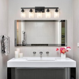 4-Pack Seeded Glass Shade Covers, Cylinder Bubble Glass Replacements Lampshade 5.9 in Height, 3.9 in Diameter, 1.7 in Fitter, High Transmittance Clear Glass Shades for Light Fixtures