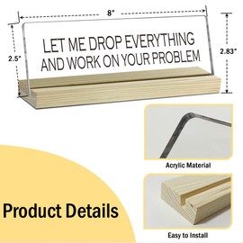 Funny Office Sign Work Desk Decor for Women Men, Gifts for Boss Desk Novelty Gifts for Colleague Manager Gifts, Work Appreciation Gifts Christmas Gifts Funny Desk Accessories for Work Table /07