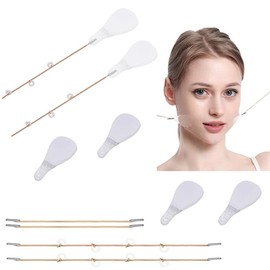 NJCXOLA Face Lifting Tape, Instant Invisible Face Lift Sticker, Face Lift Sticker, Lifting Tapes, Face, Eye Lift Tape, Make-Up, Face Lift Tools, 10 Patches + 4 Lifting Ropes