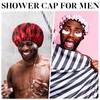 Shower Cap for Men Waterproof Reusable Large Bath Cap Men