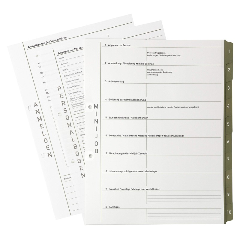 Theme Ring Binder with Tabs / Dividers - Mini Jobber