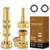 Twinkle Star Heavy-Duty Brass Adjustable Twist Hose Nozzle, High Pressure