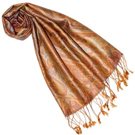 Lorenzo Cana Silk scarf for women, scarf made of 100% silk, woven women's scarf elegant, paisley, pattern, multi-coloured -
