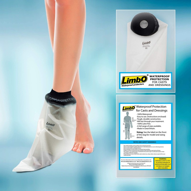 LimbO Waterproof Protection for Light Foot Dressing. M20 Fits Ankle