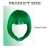 AYNKH 12 Inches Green Wig,Short Straight Bob, Bangs Wigs, Breathable
