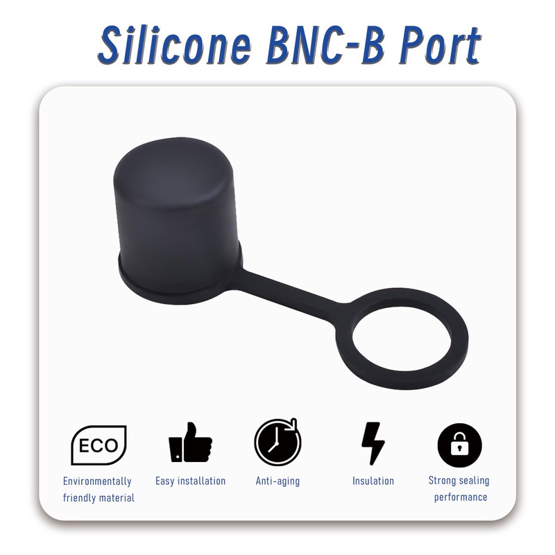 Skweawert 20 PCS BNC-B Port Anti-dust Plugs, Silicone Covers Caps